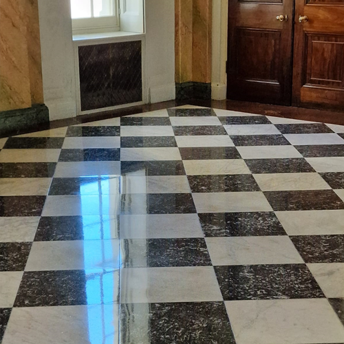 Marble floor cleaning